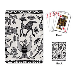 African Senufo Korhogo Tribal Ethnic Art Elements Vector Playing Cards Single Design by BluedarkArt