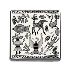 African Senufo Korhogo Tribal Ethnic Art Elements Vector Memory Card Reader (square 5 Slot) by BluedarkArt