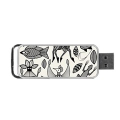 African Senufo Korhogo Tribal Ethnic Art  Portable Usb Flash (two Sides) by BluedarkArt