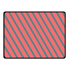 Living Coral Diagonal Stripes Fleece Blanket (small) by LoolyElzayat