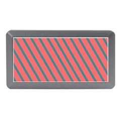 Living Coral Diagonal Stripes Memory Card Reader (mini) by LoolyElzayat