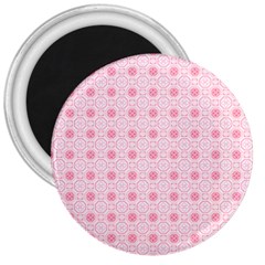 Traditional Patterns Pink Octagon 3  Magnets by Pakrebo