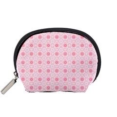 Traditional Patterns Pink Octagon Accessory Pouch (small) by Pakrebo