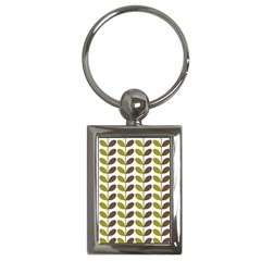 Leaf Plant Pattern Seamless Key Chains (rectangle)  by Pakrebo