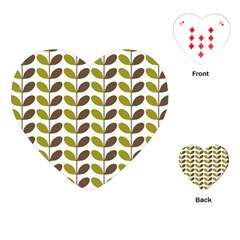 Leaf Plant Pattern Seamless Playing Cards (Heart)