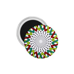 Round Star Colors Illusion Mandala 1 75  Magnets by Mariart