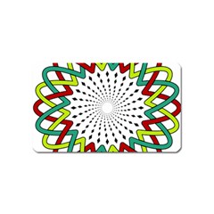 Round Star Colors Illusion Mandala Magnet (name Card) by Mariart