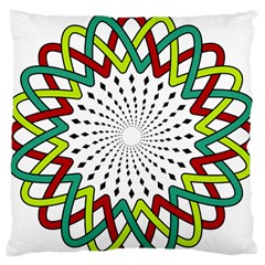 Round Star Colors Illusion Mandala Standard Flano Cushion Case (two Sides) by Mariart