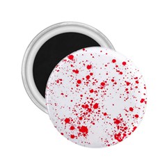 Red And White Splatter Abstract Print 2 25  Magnets by dflcprintsclothing