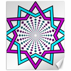 Star Illusion Form Shape Mandala Canvas 20  X 24  by Alisyart