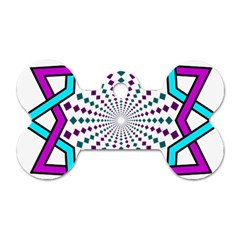 Star Illusion Form Shape Mandala Dog Tag Bone (two Sides) by Alisyart