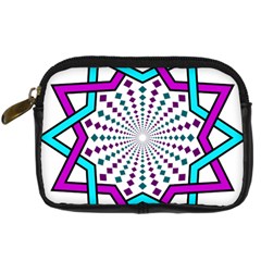 Star Illusion Form Shape Mandala Digital Camera Leather Case