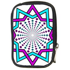 Star Illusion Form Shape Mandala Compact Camera Leather Case by Alisyart