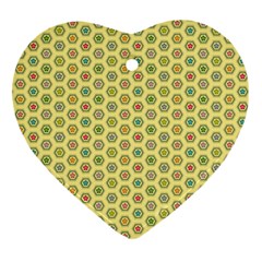 A Hexagonal Pattern Unidirectional Heart Ornament (two Sides) by Pakrebo