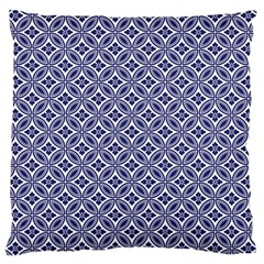 Wreath Differences Indigo Deep Blue Large Cushion Case (two Sides) by Pakrebo