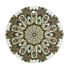 Mandala Pattern Round Floral Ornament (round)