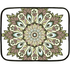 Mandala Pattern Round Floral Double Sided Fleece Blanket (mini)  by Pakrebo