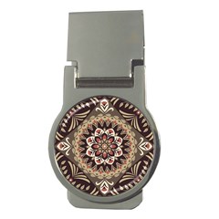 Seamless Pattern Floral Flower Money Clips (round) 