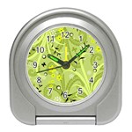 Seamless Pattern Green Garden Travel Alarm Clock Front