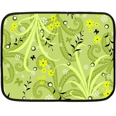 Seamless Pattern Green Garden Double Sided Fleece Blanket (Mini) 