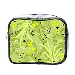 Seamless Pattern Green Garden Mini Toiletries Bag (One Side)