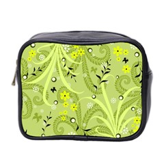 Seamless Pattern Green Garden Mini Toiletries Bag (Two Sides)