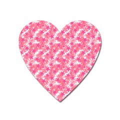 Phlox Spring April May Pink Heart Magnet by Pakrebo