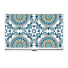 Tile Vintage Pattern Design Business Card Holder by Pakrebo