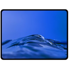 Wave Macro Water Surface Double Sided Fleece Blanket (large)  by Pakrebo