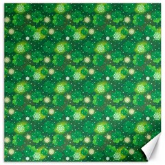 Leaf Clover Star Glitter Seamless Canvas 12  X 12  by Pakrebo