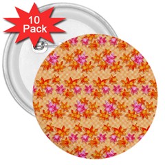 Maple Leaf Autumnal Leaves Autumn 3  Buttons (10 Pack)  by Pakrebo