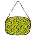 Flowers Yellow Red Blue Seamless Chain Purse (Two Sides) Back