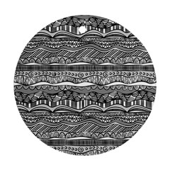 Ethno Seamless Pattern Ornament (round)