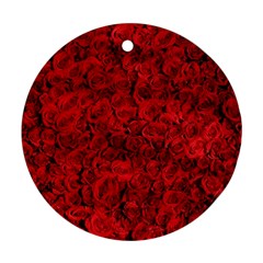 Rose Roses Flowers Red Valentine Ornament (round) by Pakrebo