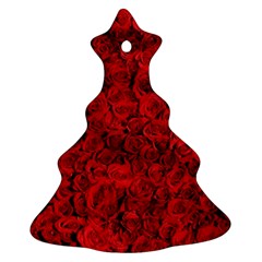 Rose Roses Flowers Red Valentine Ornament (christmas Tree)  by Pakrebo