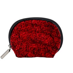 Rose Roses Flowers Red Valentine Accessory Pouch (small)