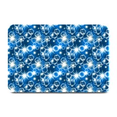 Star Hexagon Blue Deep Blue Light Plate Mats by Pakrebo