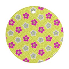 Traditional Patterns Plum Ornament (round)