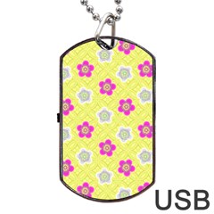 Traditional Patterns Plum Dog Tag Usb Flash (one Side) by Pakrebo