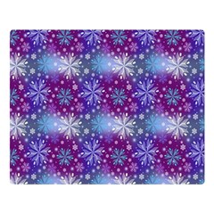 Snow White Blue Purple Tulip Double Sided Flano Blanket (Large) 