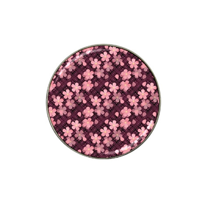 Cherry Blossoms Japanese Style Pink Hat Clip Ball Marker (4 pack)