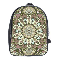 Seamless Pattern Abstract Mandala School Bag (large) by Pakrebo