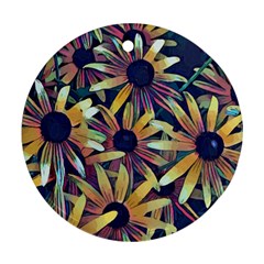 Spring Floral Black Eyed Susan Ornament (round)