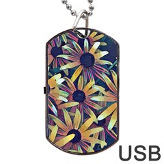 Spring Floral Black Eyed Susan Dog Tag Usb Flash (two Sides) by Pakrebo