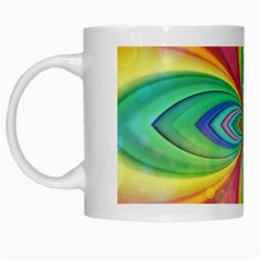 Color Abstract Form Ellipse Bokeh White Mugs by Pakrebo