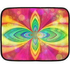 Color Abstract Form Ellipse Bokeh Double Sided Fleece Blanket (mini) 