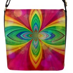 Color Abstract Form Ellipse Bokeh Flap Closure Messenger Bag (s) by Pakrebo