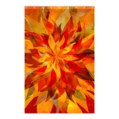 Flower Blossom Red Orange Abstract Shower Curtain 48  X 72  (small)  by Pakrebo