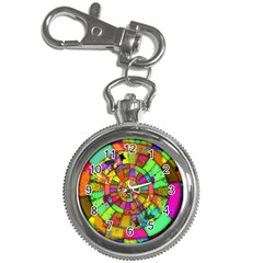 Color Abstract Rings Circle Center Key Chain Watches by Pakrebo