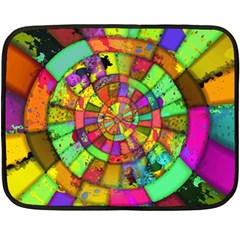 Color Abstract Rings Circle Center Double Sided Fleece Blanket (mini) 